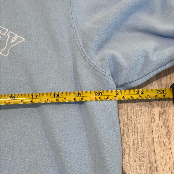 Hollister Sweatshirt Y2K Baby Blue with White Collar Preppy Style Size S Small - Picture 8 of 10